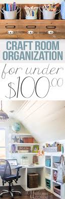 Stylish attic bedroom design with lots of book storage. Craft Room Organization In The Attic Beth Bryan