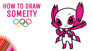 How to Draw Someity | Drawing the mascot of the Tokyo 2020 Olympic Games  2021 + Coloring - YouTube