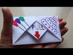 Make your card stand out using our design tools. Diy Pull Tab Origami Envelope Card Letter Folding Origami Birthday Card Greeting Card Youtube