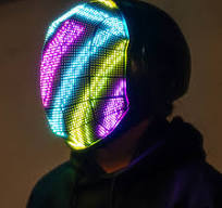 High Density Screen HD light up DJ Helmet for Halloween – by ETERESHOP  _S34-1