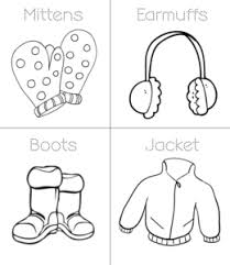Make your own cards & gifts; Warm Clothes Coloring Pages Playing Learning