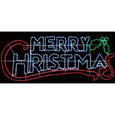 All you need is some clear led rope light, drill, hammer, wood to make your board and stain, and matte sealer for the wood and. 2m Merry Christmas Led Rope Light Sign