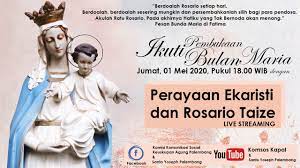 Misa Online Pembukaan Bulan Maria Mei 2020 Sesawi Net