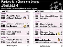 Conoce horarios, canales de tv y guía completa de los mejores partidos de fútbol para este miércoles 9 de diciembre. Champions League Horarios Y Donde Ver Por Tv Los Partidos De Hoy Miercoles