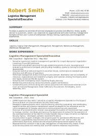 This can have a significant impact on customers' perceptions of the firm and their overall satisfaction. Logistics Management Specialist Resume Samples Qwikresume