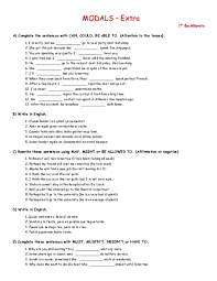 Maybe you would like to learn more about one of these? Pdf Modal Verbs Exercises Maria Callejas Academia Edu
