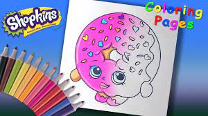 These sweet cakes are fried in a large amount of oil and add a variety of. Shopkins Coloring For Kids D Lish Donut Coloring Page Youtube