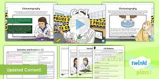 In this science website and worksheets, students read the definitions and applications of forensic science. Scientists And Inventors Csi Year 5 Lesson 2 Teacher Made
