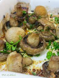 champignons de paris au four a l ail et au persil recette entree chaude recette dietetique recettes de cuisine