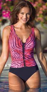 Sunflair Pink Tiger Ruffle One Piece Swimsuit One Piece Swimsuit One Piece Swimsuits