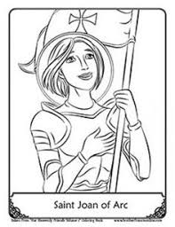 St Joan Of Arc Coloring Page Saint Joan Of Arc Coloring Pages Catholic Coloring