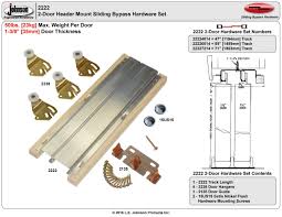 Johnson Hardware 2222 Sliding Bypass Door Hardware