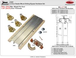 Johnson Hardware 2222 Sliding Bypass Door Hardware