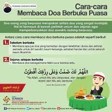 Dalam riwayat abu daud, juga dari hadis ibnu umar ra, sesungguhnya apabila rasulullah saw. Tv1 Cara Cara Membaca Doa Berbuka Puasa Selamat Facebook