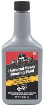 Gunk M2713 12oz Universal Power Steering Fluid With Stop Leak Transmission Flush Transmission Power