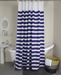 Amazon Com Navy Style Blue White Stripes Shower Curtain Water Proof Horizontal Stripes Striped Shower Curtains Fabric Shower Curtains Yellow Shower Curtains