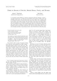 Pdf I Bask In Dreams Of Suicide Mental Illness Poetry And Women