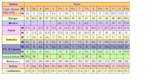 genuine shoes size standard chart 2019