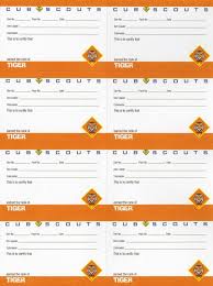 Tiger Pocket Certificates 8 Sheet