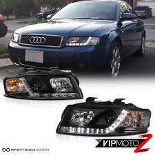 2002 2005 Audi A4 Typ 8e B6 Black Led R8 Style Projector Headlight Lamps Sedan Audi A4 Audi New Trucks