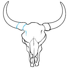 How To Draw A Bull Skull Really Easy Drawing Tutorial Bull Skulls Skull Drawing Drawings