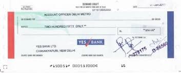 A Sample Demand Draft Demand Draft Yes Bank Places To Visit