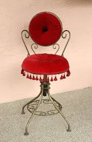 Buy top selling products like upholstered vanity seat and linon home windham vanity vanity chairs. Delta Metal Vanity Chair Red Stool Powder Chair Swivel Etsy Vanity Chair Round Cushion Velvet Stool