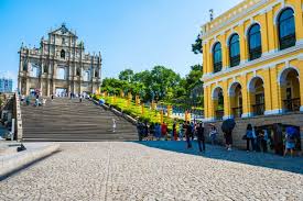 The surviving wall boasts a baroque design and has four tiers topped with a gable. Premium Photo Macau Ruins Of St Paul S