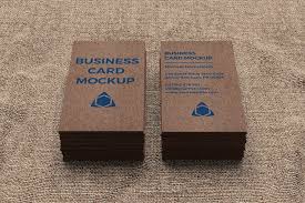 Kraft Paper Business Card Mockup In 2020 Business Card Mock Up Business Cards Kraft Paper
