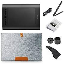 8 express keys (see them on the left side of the drawing board) it's around 33% cheaper than an intuos. Huion H610 Pro Graphics Drawing Tablet Grafiktablett Test 2021