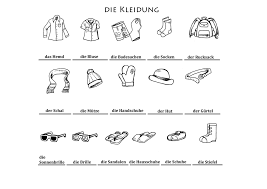 Kleidung Wortschatz Unterrichtsmaterial Im Fach Daz Daf In 2020 Kleidung Wortschatz Badesachen