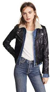Pin By Lifestyled On Leather Jackets Sherpa Jacket Outfit Leather Jacket