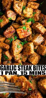 Garlic Butter Steak Bites Recipe The Best Quick And Easy Garlic Steak Bites Recipe Made With Simple I Steak Bites Top Sirloin Steak Recipe Steak Bites Recipe