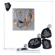 Quadretto Ardesia E Vetro Cresima Vendita Online Su Holyart L'ardesia è sicuramente uno dei materiali di rivestimento più nobili ed elegante.