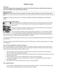 Clearly state why you feel the occasion is important. Obituary Page Alliance Cindy Bill Simon Technology Academy