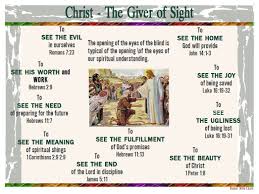 Christ The Giver Of Sight Understanding The Bible Christian Bible Study Revelation Bible Study