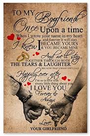 Wooden watch engraved with a personal love note for him. Amazon Com Meaningful Quote To My Boyfriend Great Gifts For Husband Posters Family Friend Gift Unisex Awesome Birthday Perfect Happy Birthday Gift Decor Bedroom Living Room Print 32 X48 Posters Prints