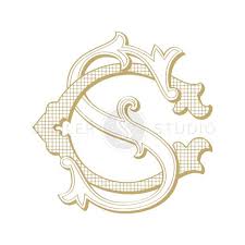 Vintage Digital Monogram Cs Sc Digital Monogram Etsy Vintage Monogram Monogram Design Monogram Logo