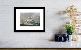 East Indiaman HCS Thomas Coutts off the Needles Isle of Wight Framed Print