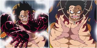 Luffy coats his arm in busoshoku haki before biting into his forearm. One Piece All Of Luffy S Gears Ranked By Strength Cbr