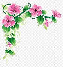 Image Result For Corner Flower Design Flower Border Flower Frame Png Flower Clipart