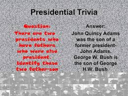 The power of the presidency is increasing day by day since it is formed as it has power over the whole federal government. Presidential Trivia Question Eight Of Our Presidents Were Born British Subjects Identify Five Of These Presidents Answer George Washington John Ppt Download