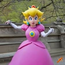 Princess peach chilling in central park, new york on Craiyon