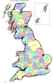Izmantojiet kartes funkcijas, lai tuvinātu. Great Britain Map With Counties England Karte Illustrierte Karten Kartographie