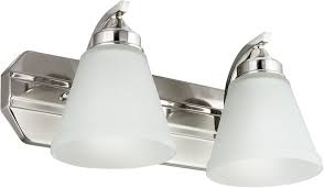 Sunlite 45056 17-Inch Modern Incandescent Vanity Bell Shaped Light Fixture,  Max 100 Wattage, 120 Volts, 2 Medium E26 Base Sockets (A19), Frosted ...