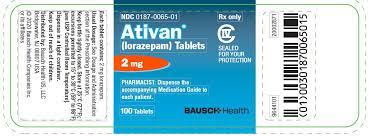 Ativan Lorazepam Tablet Bausch Health Us Llc Chem Ativan Lorazepam Tablets Warning Risks From Concomitant Use With Opioids Abuse Misuse And Addiction And Dependence And Withdrawal Reactions