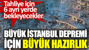 Deprem yüzey dalgasının 7.0 tahmini büyüklüğünü vardı. Buyuk Istanbul Depremi Icin Buyuk Hazirlik Tahliye Icin 6 Ayri Yerde Bekleyecekler