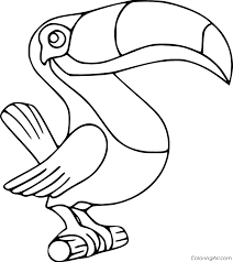 Toucan coloring pages app has an easy to understand interface for users of all ages. Happy Toucan Coloring Page Coloringall