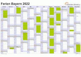 16, 17, 18, 19, 20, 21, 22. Ferien Bayern 2022 Ferienkalender Zum Ausdrucken