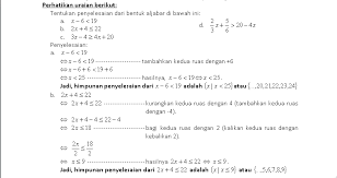 Soal dan pembahasan dalam penyelesaian persamaan linear satu variabel. Persamaan Linier Satu Variabel Smp Mts Kelas Vii Matematika Awan Asyik